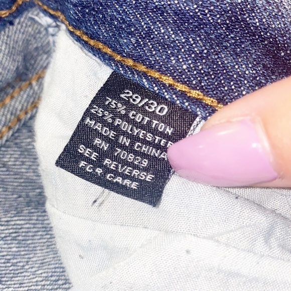 Carbon Mens Dark Wash Minor Distressed Boot Jeans - Picture 10 of 12